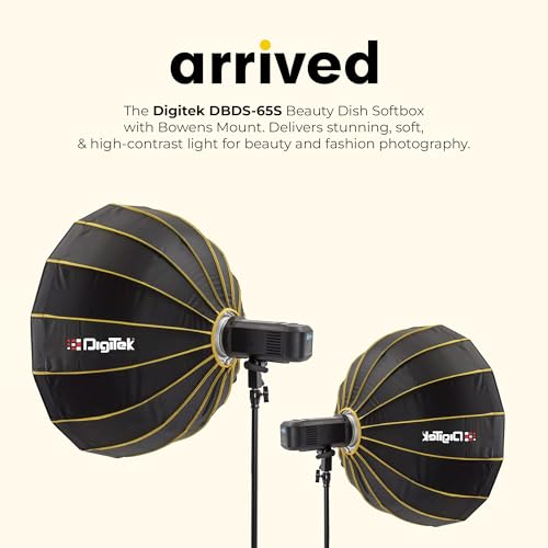 Digitek ديجيتك DBDS-65W 65 سم صندوق ضوء جمال (أبيض)، قابل للطي، قابل للنقل، خفيف الوزن مع قاعدة باوين للتصوير وإضاءة الاستوديو مع موزع قابل للإزالة - Image 2