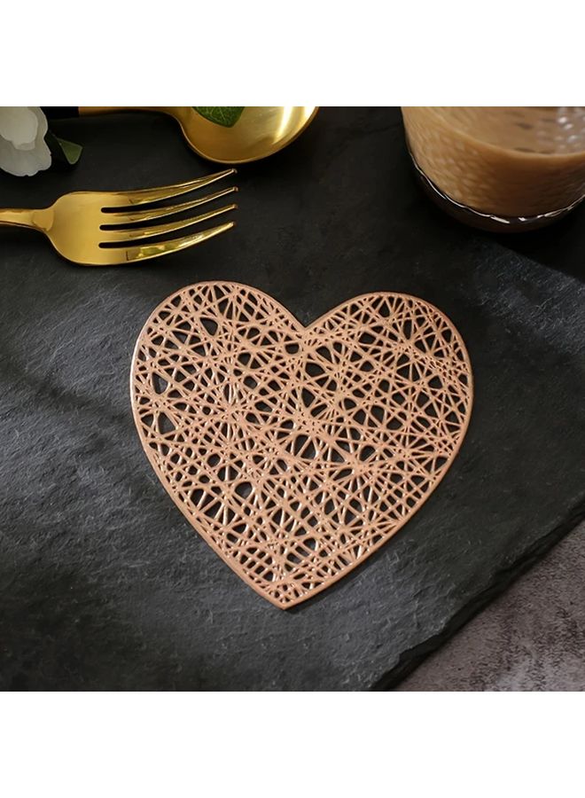 2pcs Heart Shaped PVC Coasters Set For Valentine Day Wedding Party Decor - Image 5