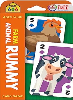 School Zone Publishing Rummy Farm Animal Card Game 