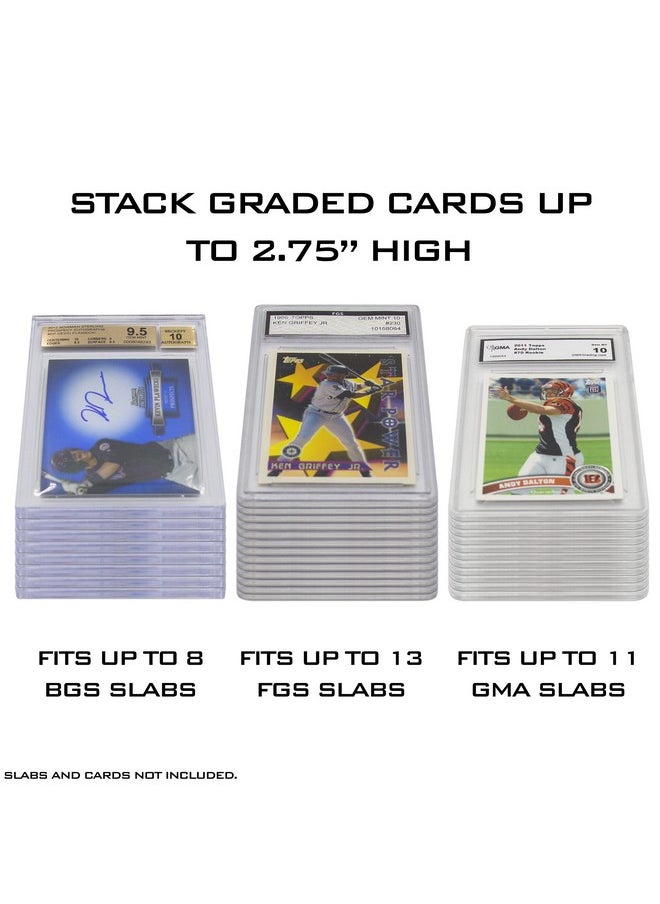 CASEMATIX CASEMATIX Graded Card Case Storage Box For Sports Cards Compatible With 8 BGS, 13 FGS or 11 GMA PSA Graded Trading Card Slabs and More Collectible Cards - Airtight, Waterproof and Includes Padlock  - Image 5
