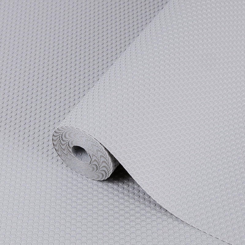 Hersvin Shelf Liners 24in x 20ft Kitchen Drawer Mats NonAdhesive EVA Cupboard Protector Cabinet Lining Light GrayDot
