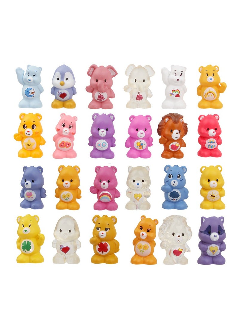 24 Rainbow Bear Love Bear Handmade Cake Micro Landscape Ornaments Colorful Bear Doll Models - Image 1