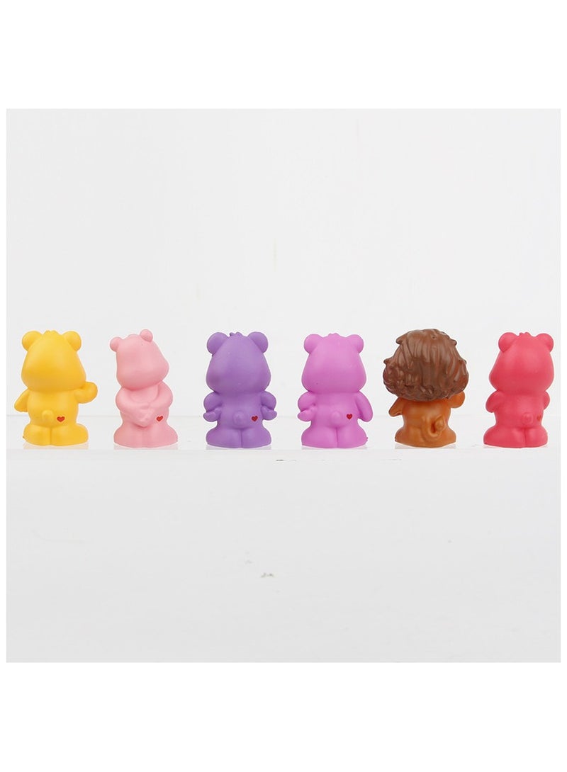 24 Rainbow Bear Love Bear Handmade Cake Micro Landscape Ornaments Colorful Bear Doll Models - Image 2