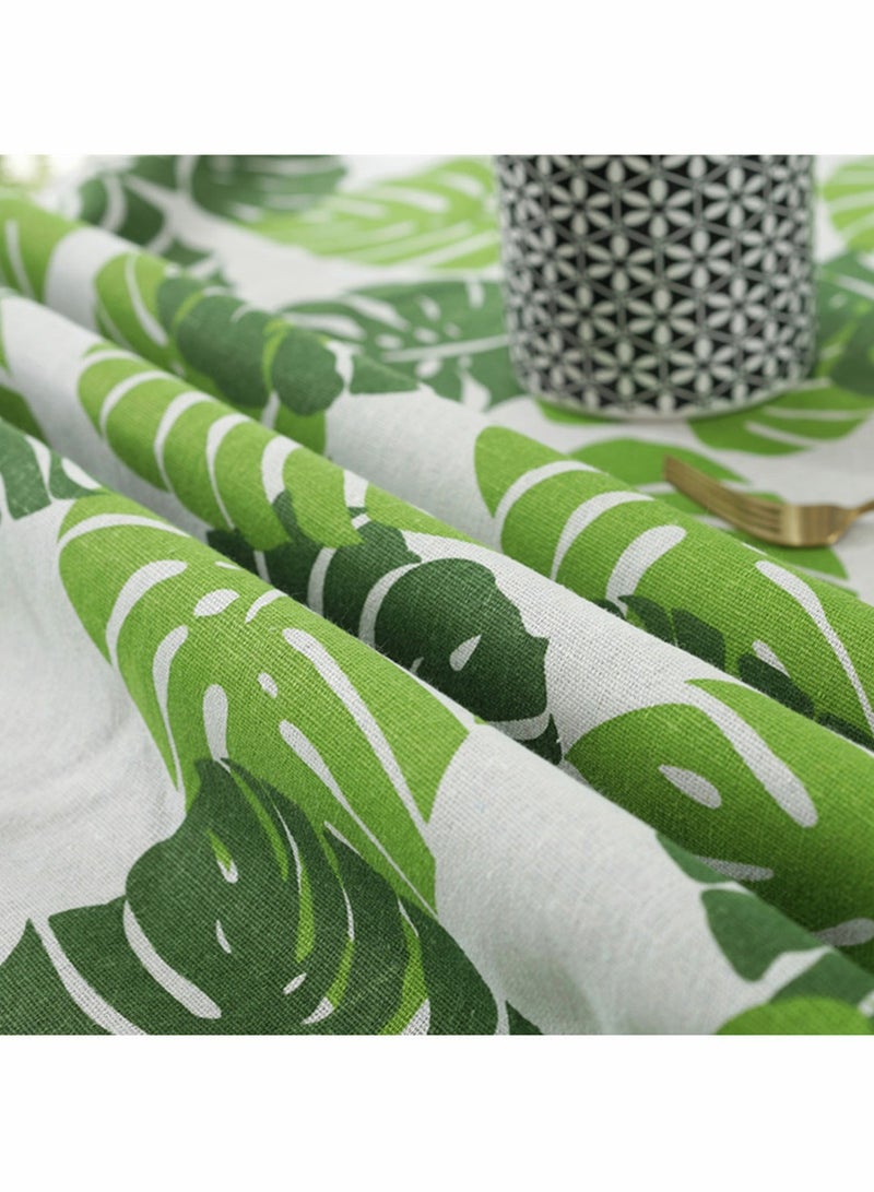 SYOSI Pastoral Square Tablecloth 55 x 55 Inch Linen Fabric Table Cloth Washable Table Cover with Dust Proof Wrinkle Resistant for Restaurant Picnic Indoor and Outdoor Dining - Image 4