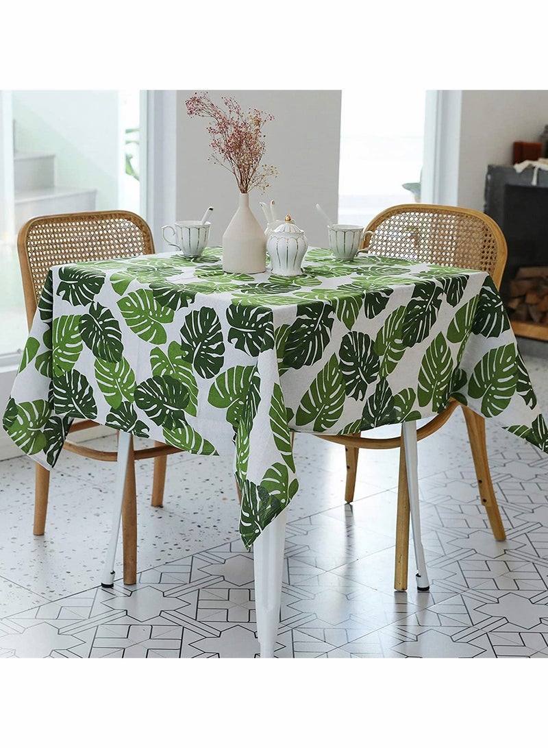 SYOSI Pastoral Square Tablecloth 55 x 55 Inch Linen Fabric Table Cloth Washable Table Cover with Dust Proof Wrinkle Resistant for Restaurant Picnic Indoor and Outdoor Dining - Image 5