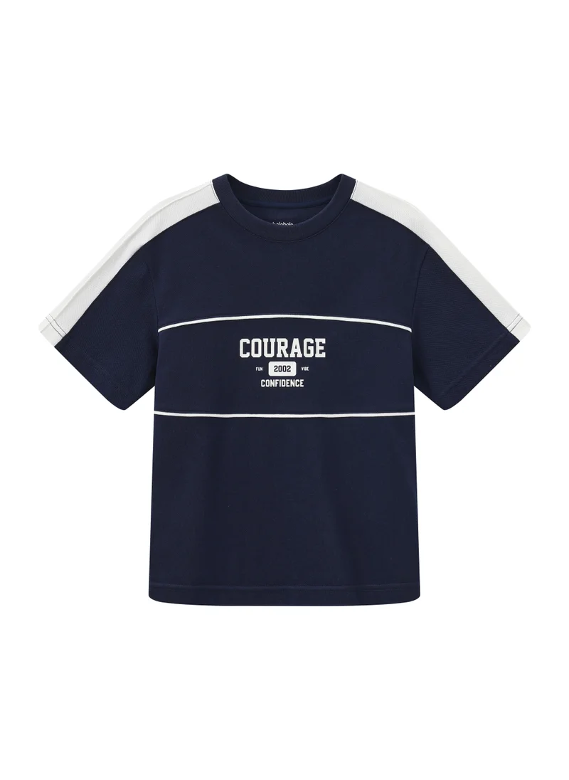 Balabala Kids Unisex Round neck short-sleeved T-shirt