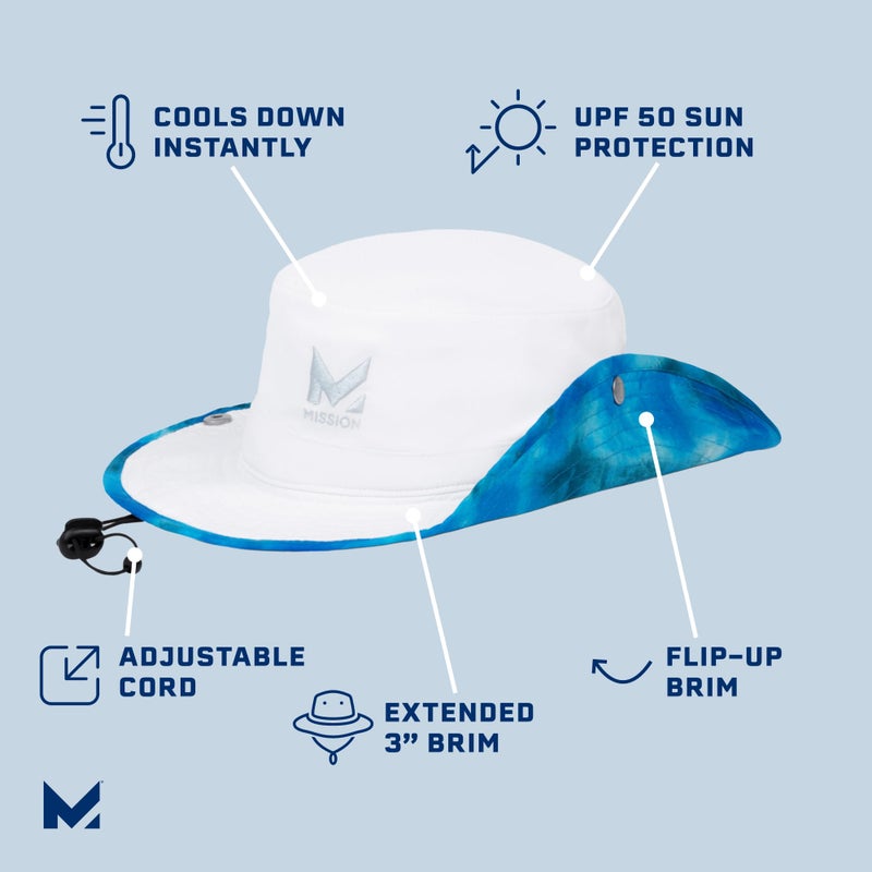 MISSION Cooling Bucket Hat, Turn Light Gray - Unisex Wide-Brim Hat for Men & Women - Lightweight, Foldable & Durable - Cools Up to 2 Hours - UPF 50 Sun Protection - Machine Washable - Image 2