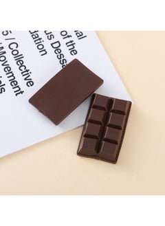 Generic Simulation Chocolate Model Valentine's Day Gift Decoration Chocolate Block Dessert Cake Display Window Photography Props-Color:Large Chocolate Block (Curry)-Specifications:5.8*3.5cm  - Image 1