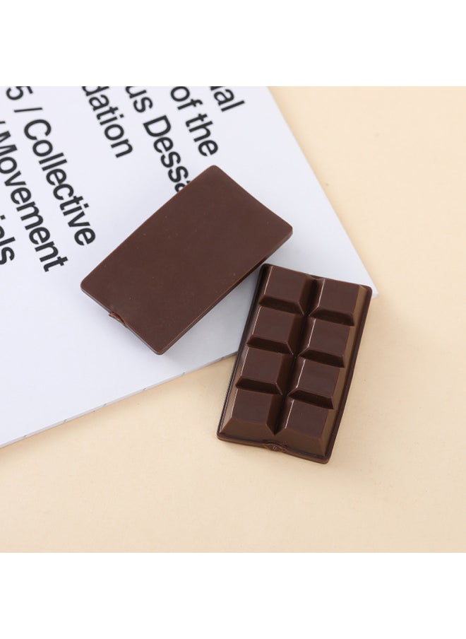 Generic - Simulation Chocolate Model Valentine's Day Gift Decoration Chocolate Block Dessert Cake Display Window Photography Props-Color:Large Chocolate Block (Curry)-Specifications:5.8*3.5cm - Image 1