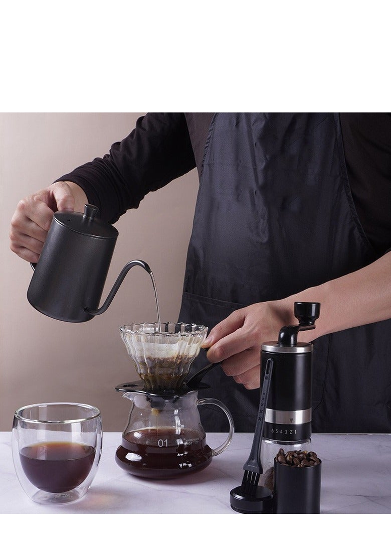 ايكي ايك مجموعة V60 مكونة من 9 قطع من ماكينة صنع القهوة بالتنقيط اليدوية مع حقيبة سفر محمولة من سبائك الألومنيوم  - Image 4