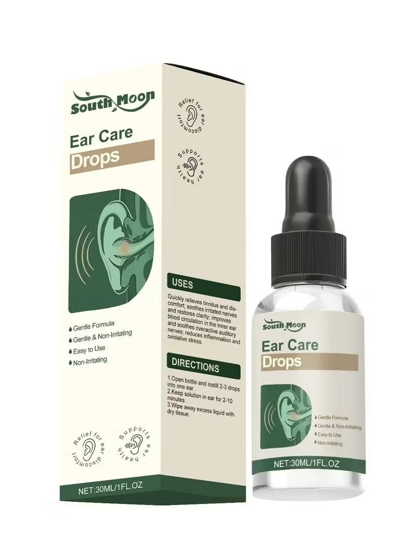 ساوث مون قطرات العناية بالأذن الصيغة اللطيفة 30 مل ، المكونات الطبيعية ، تخفيف صدر الأذن عن طريق فتح إفرازات نظافة الأذن اليومية ، سهلة الاستخدام والمحمولة للرجال والنساء - Image 2