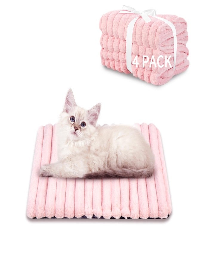 إن دابليو كيه مجموعة NWK من 4 قطع من سجادات القطط الناعمة ذاتية التدفئة، بطانية للقطط، سجادة حرارية للكلاب، قابلة للغسل، قاعدة مانعة للانزلاق للأريكة والقفص وبيت الكلب ومقعد السيارة (وردي فاتح، صغير (19 بوصة × 15 بوصة × 0.7 بوصة)) - Image 1