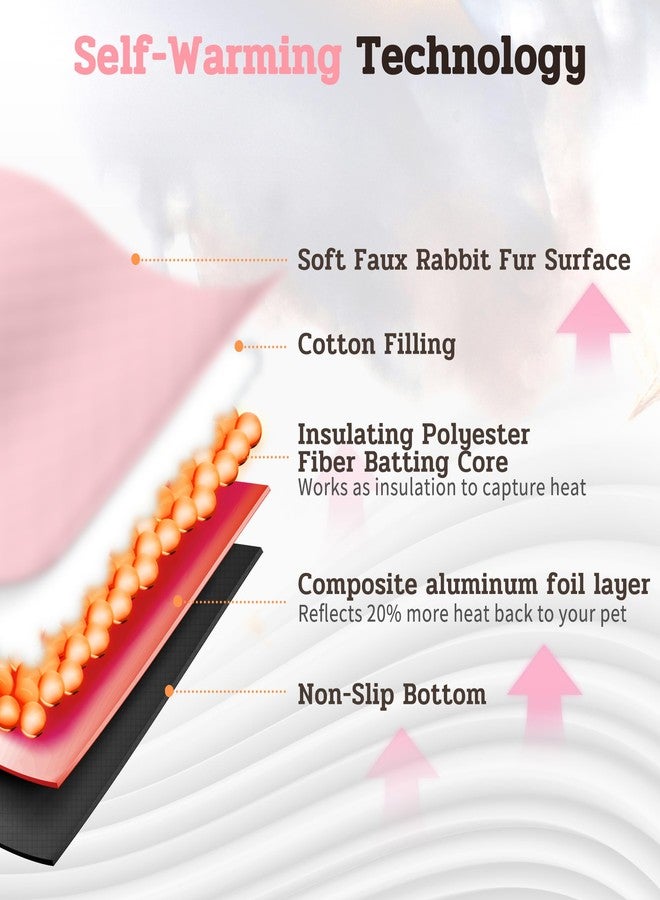 إن دابليو كيه مجموعة NWK من 4 قطع من سجادات القطط الناعمة ذاتية التدفئة، بطانية للقطط، سجادة حرارية للكلاب، قابلة للغسل، قاعدة مانعة للانزلاق للأريكة والقفص وبيت الكلب ومقعد السيارة (وردي فاتح، صغير (19 بوصة × 15 بوصة × 0.7 بوصة)) - Image 3