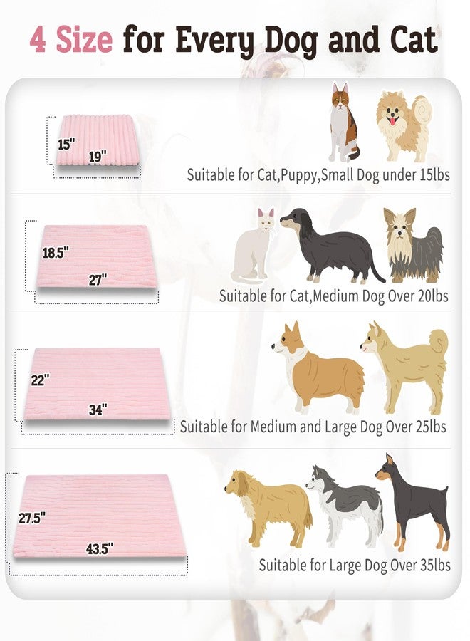 إن دابليو كيه مجموعة NWK من 4 قطع من سجادات القطط الناعمة ذاتية التدفئة، بطانية للقطط، سجادة حرارية للكلاب، قابلة للغسل، قاعدة مانعة للانزلاق للأريكة والقفص وبيت الكلب ومقعد السيارة (وردي فاتح، صغير (19 بوصة × 15 بوصة × 0.7 بوصة)) - Image 5