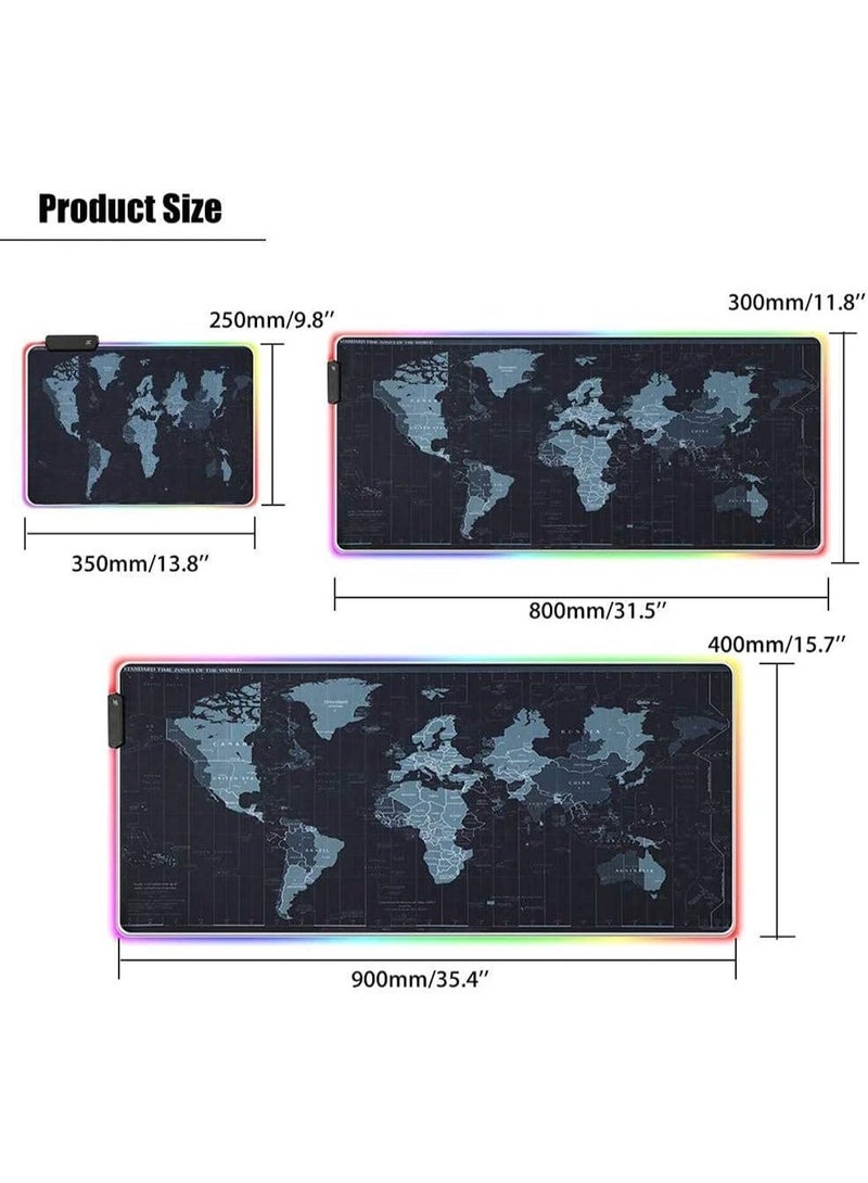 GX Rgb Mouse Pad Gamer Computer Led Lighting Usb Large World Map Mousepad Colorful Non-Slip Desk Pad Mice Mat - Image 5
