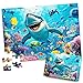 Jeacirio 100 Piece Puzzles for Kids Ages 48 Grinning Shark Marine Life Jigsaw Puzzles for Kids Ages 35 68 810 Year Old Colorful Undersea World Puzzles for Boys and Girls Educational Learning Toys - Image 2