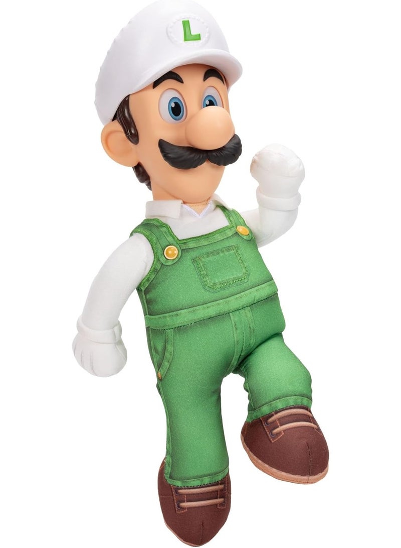 Nintendo The Super Mario Galaxy Movie Fire Luigi Articulated Plush Toy 15 Inches/38 cm, Carved Roto Head, Nintendo Collection Plush, for 3+ Years - Image 2
