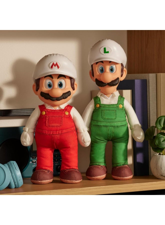 Nintendo The Super Mario Galaxy Movie Fire Luigi Articulated Plush Toy 15 Inches/38 cm, Carved Roto Head, Nintendo Collection Plush, for 3+ Years - Image 5