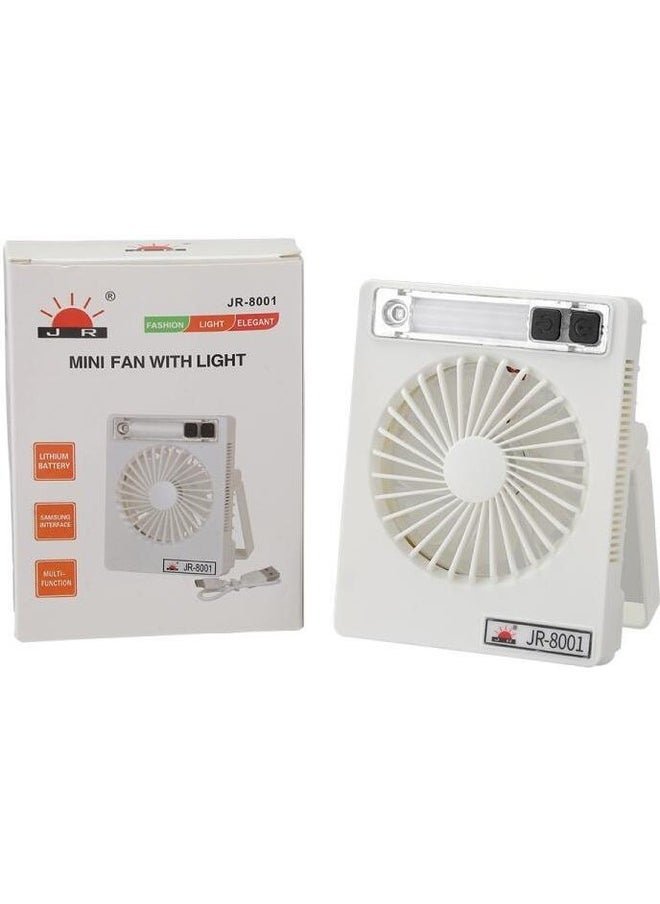 Generic Small Table Fans,Portable Fans,Rechargeable Portable 180°Tilt Folding Desk Fans, Ultra Quiet, For Home Bedroom Office Desktop, 5 Speeds (White)  - Image 4