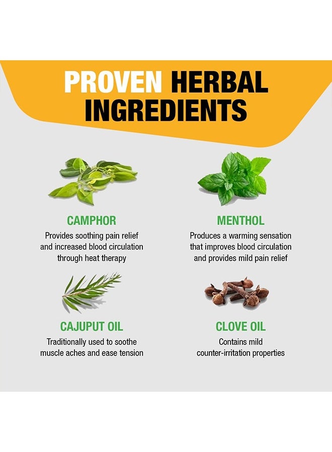 مرهم تخفيف الألم بلسم أبيض 19.4g، علاج صداع، تخفيف الأنف المشقوق، انتفاخ و حكة بسبب لدغات الحشرات، خواص تخفيف الألم السريع - Image 5