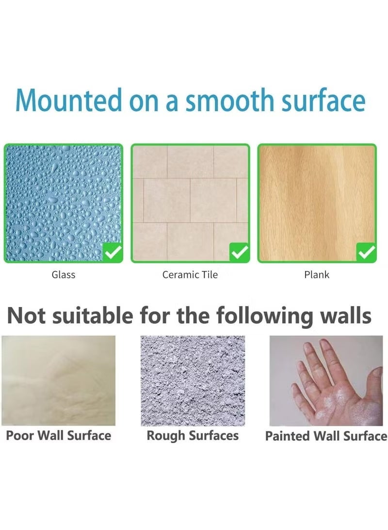 2 رفّ حمام معدنيّ زاويّ، مزودان بملصق مقاوم للصدأ، بتصميم سلة لمنع تراكم الماء، ولتنظيم جميع مستلزمات الحمام. مطليّ بطلاء عالي الجودة - رفّ دشّ زاويّ، ذاتيّ اللصق، لا يحتاج إلى حفر، مُنظّم لأدوات الحمام والمطبخ والمرحاض. - Image 4