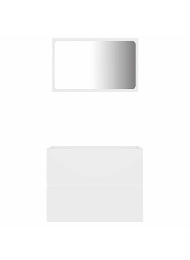 فيداكسل عدد 2 قطعة طقم أثاث حمام خشب صناعي أبيض 804872 - Image 3