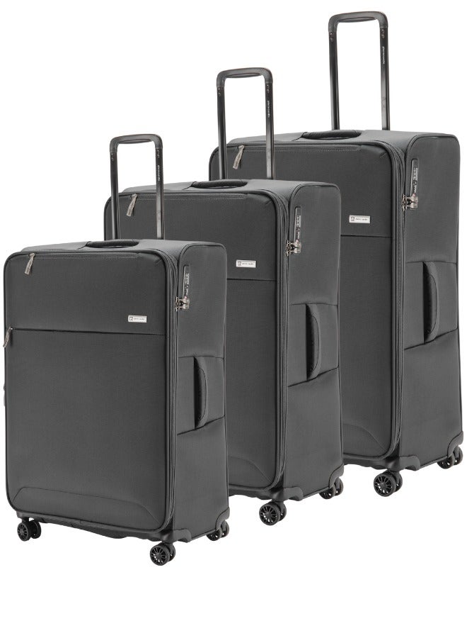 Pierre Cardin Softside Luggage Set of 3, Lightweight and Darable Material , TSA Lock, UNISEX Travel Suitcase - Image 1