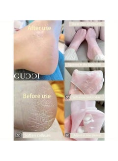 LANGMANNI 1 Pair Silicone Moisturizing Relief Socks - High Elasticity, Reusable Aloe-Infused Spa Socks for Overnight Hydration, Anti-Slip Gel Heel & Toe Design for Men and Women with Dry, Rough Skin - Multicolor  - Image 3