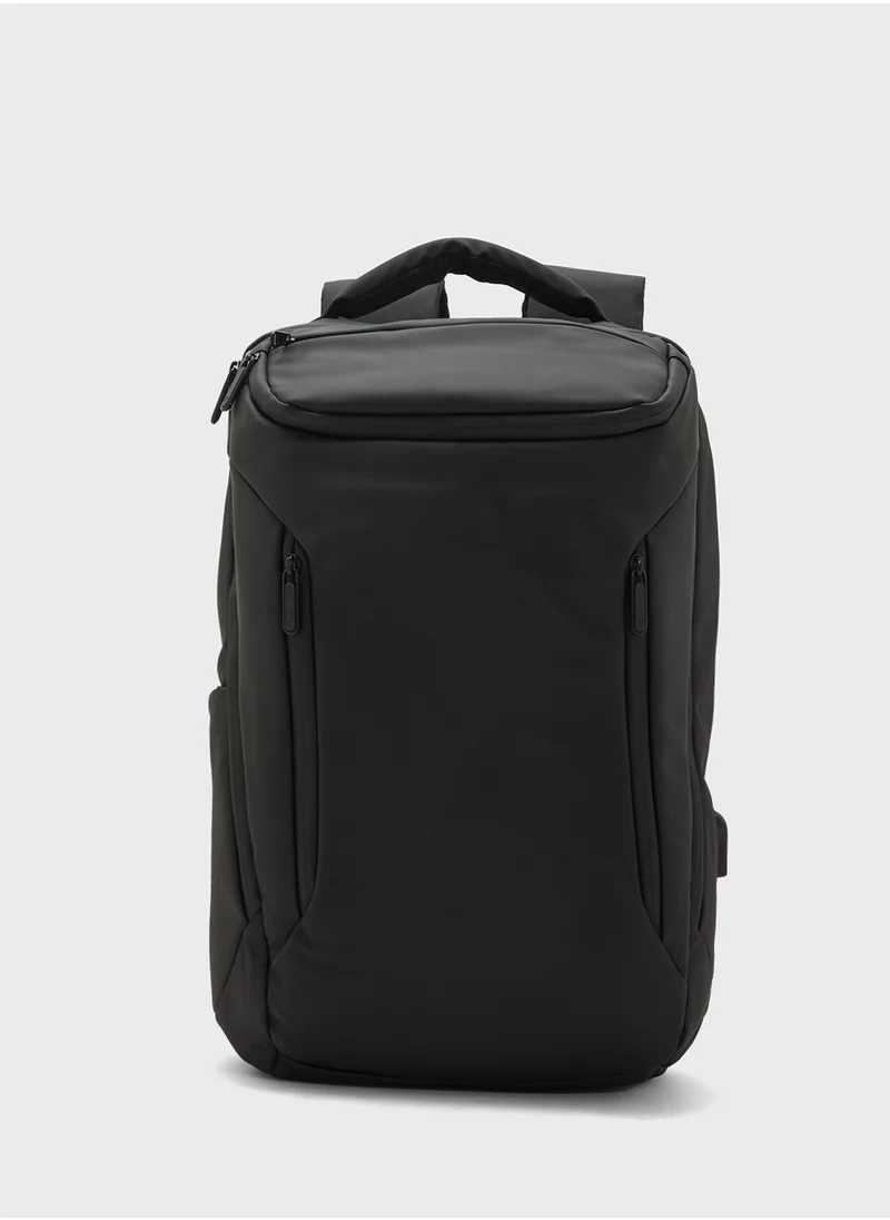 Robert Wood Premium Backpack With Pocket Organiser And Usb Port