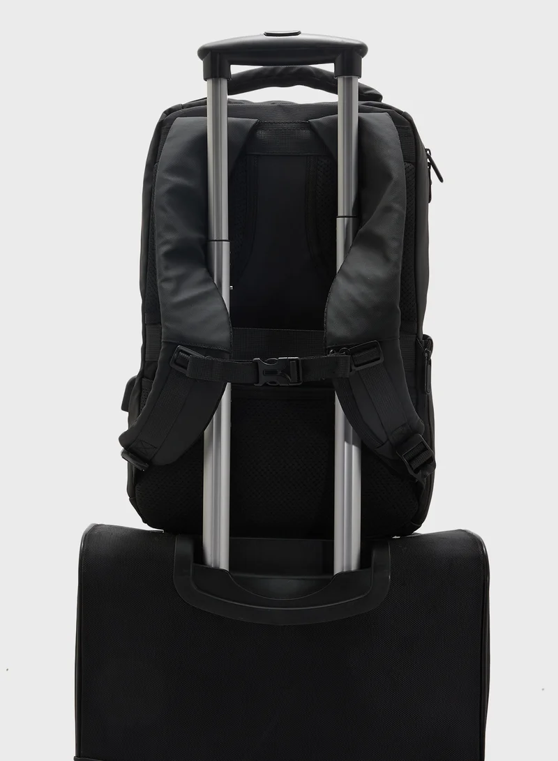 Robert Wood Premium Backpack With Pocket Organiser And Usb Port
