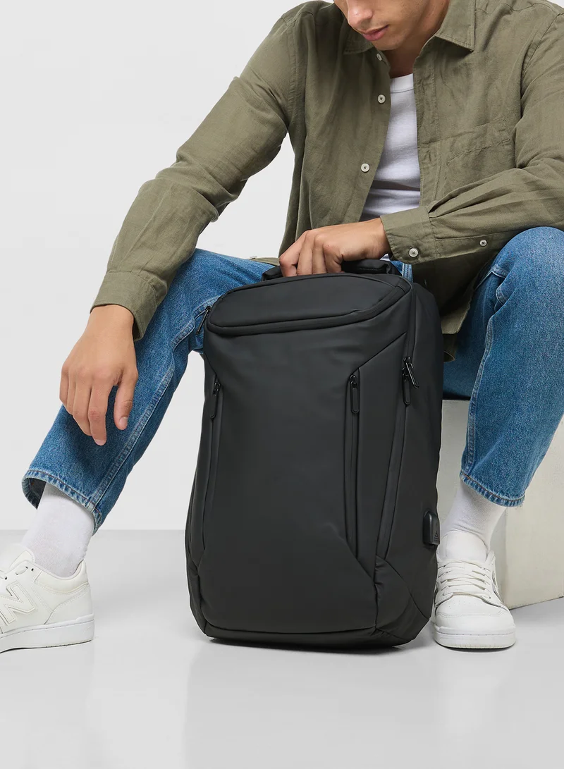 Robert Wood Premium Backpack With Pocket Organiser And Usb Port