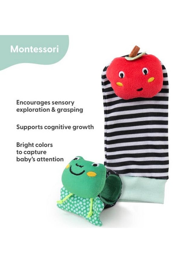 The Peanut Shell The Peanutshell Sock Rattles Set of 5 - Girl Boy Rattle Socks, Baby Toys 0-6-12 Month, Animal Newborn High Contrast Baby, Infant, Newborn Toys 0-3 0-6 Months Old Babies - Montessori - Image 2