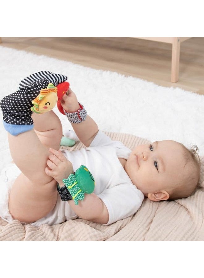 The Peanut Shell The Peanutshell Sock Rattles Set of 5 - Girl Boy Rattle Socks, Baby Toys 0-6-12 Month, Animal Newborn High Contrast Baby, Infant, Newborn Toys 0-3 0-6 Months Old Babies - Montessori - Image 5