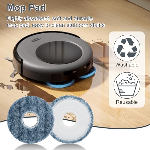 Asrhine 28 Pack Replacement Accessories for Eufy Omni C20 Robot Vacuums Parts, 2 Main Brush, 6 Side Brushes, 6 Washable Filters, 6 Dust Bags, 6 Mop Pads, 1 Cleaning Tool and 1 Screwdriver - Image 4