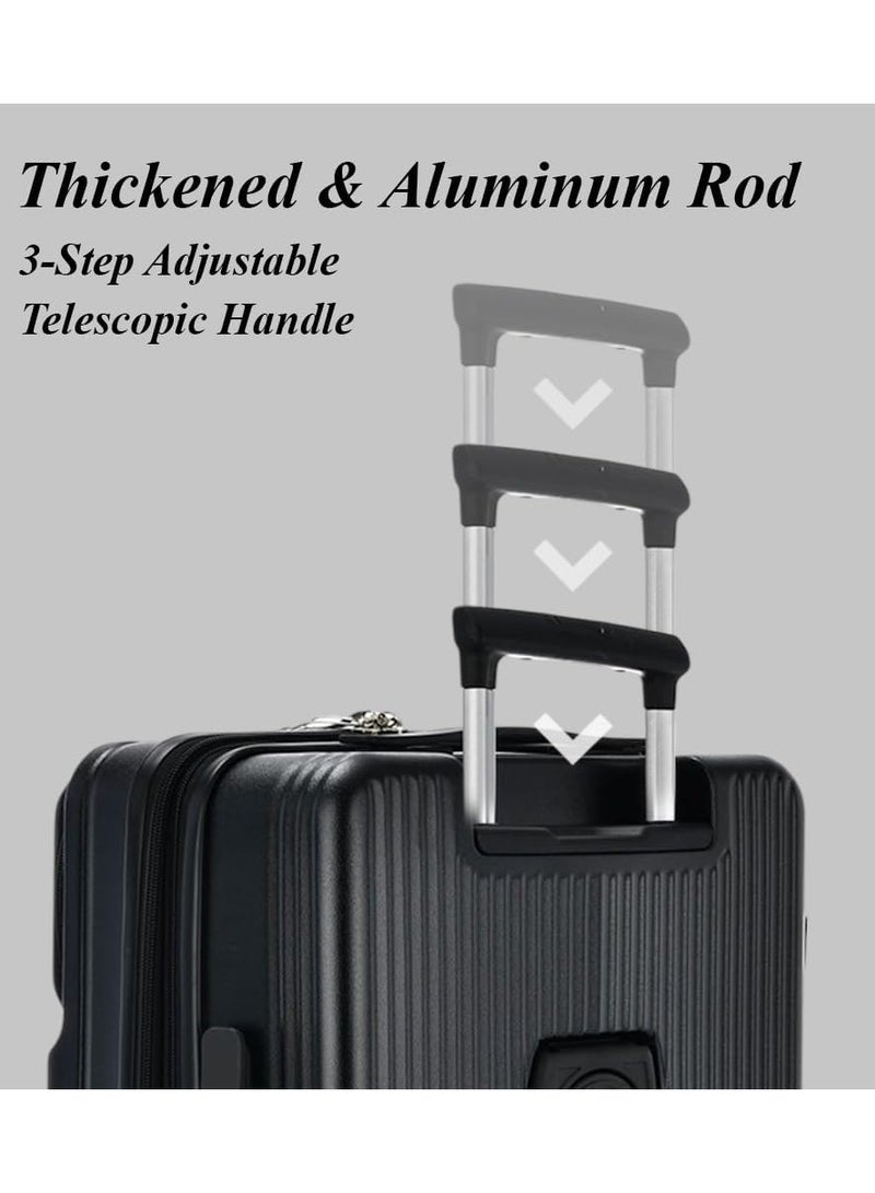 PK 3 PCS TROLLEY LUGGAGE FRONT OPEN POLY CARBON MATERIAL, LUGGAGE SUITCASE SET AND CABIN LUGGAGE BAG SET PINK COLOUR - Image 3