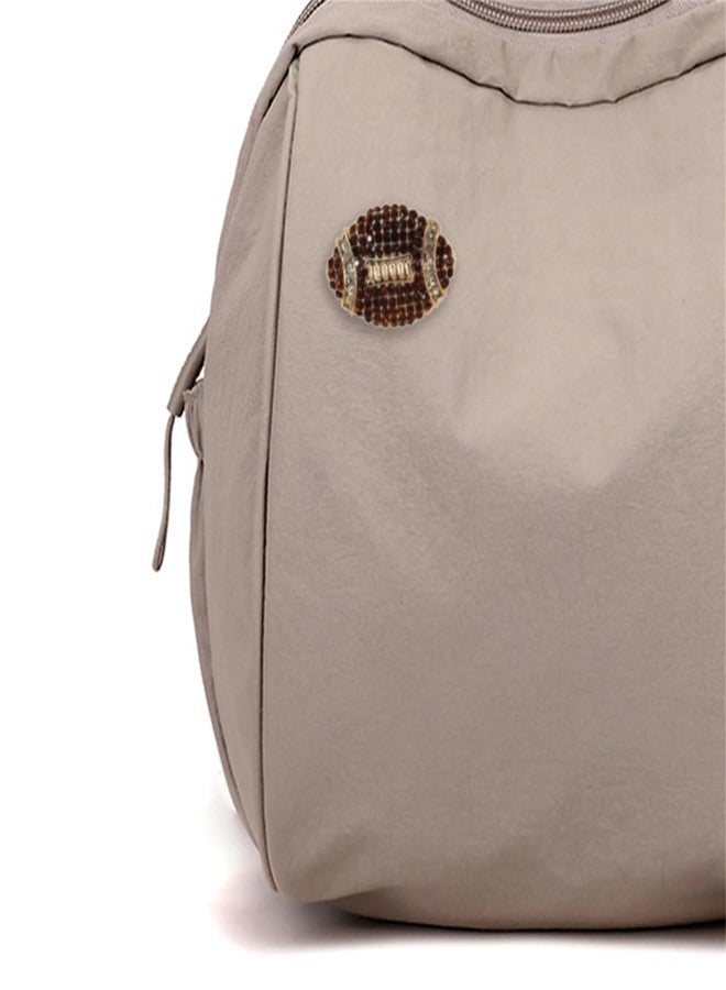 RLHRNDE Crystal Football Brooch for Women Men American Ball Rhinestone Pins Rugby Sports Team Collection Jewelry Gifts Suit Shirt Hat Bags Backpacks Accessory (American Football) - Image 4