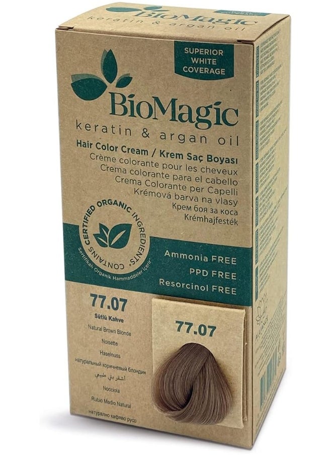 BIOMAGIC BioMagic Hair Color Cream 77/07 Natural Brown Blonde  - Image 1