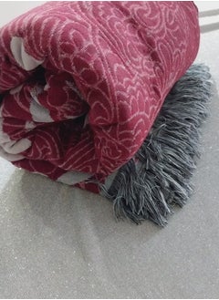 ماركة غير محددة غطاء صوف تقيل دبل فيس بشراشيب 220*220  - Image 3