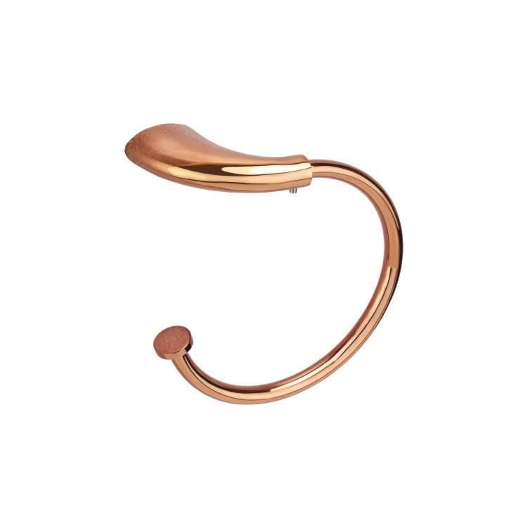 DONATO DONATO Droplet Rose Gold Towel Ring Holder Bathroom and Kitchen AntiRust Brass DA3062  - Image 1