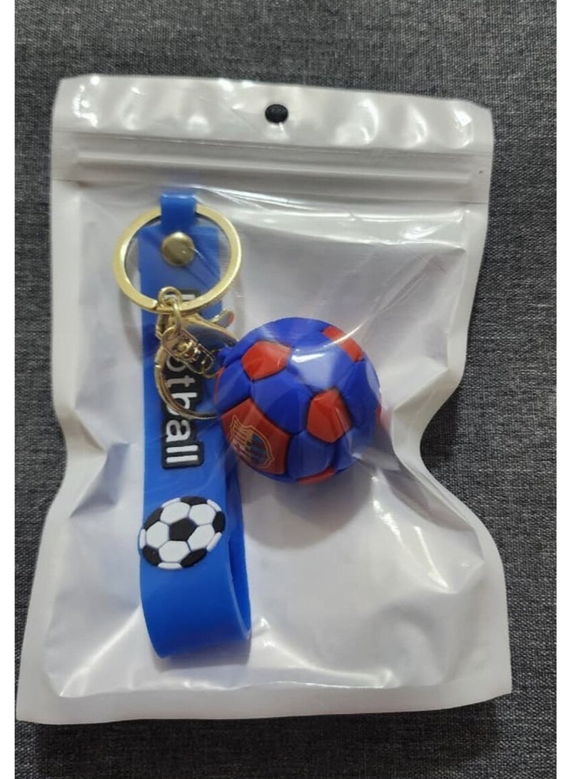 Premium Football Blue - Bag Charm with Wrist Strap Keychain - Image 2