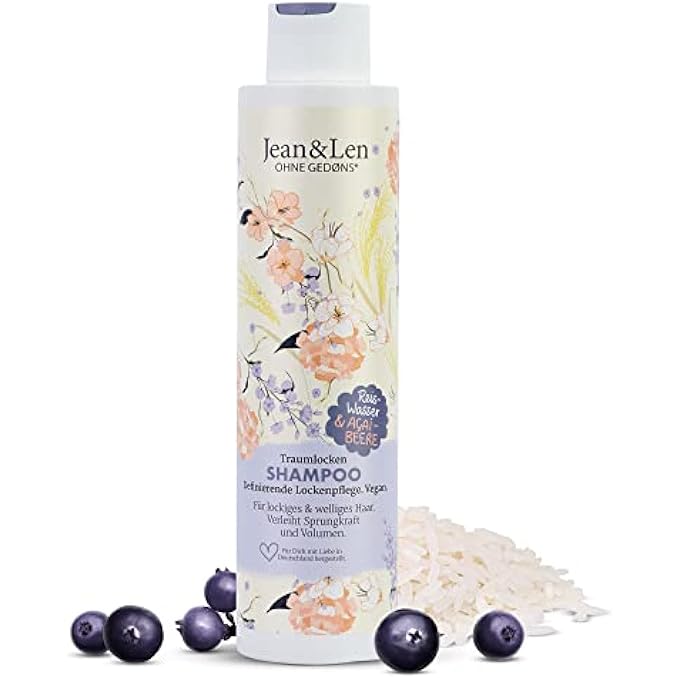 Jean & Len TRAUMLOCKEN SHAMPOO RICE WATER & AAI BERRY FOR CURLY & WAVY HAIR, GIVES BOUNCE & VOLUME, FRUITY BERRY FRAGRANCE, HAIR SHAMPOO, PARABENS & SILICONES, VEGAN, 300 ML - Image 2