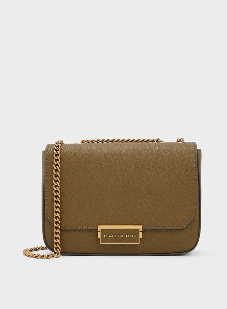 Charles & keith classic metal chain crossbody bag - Image 1