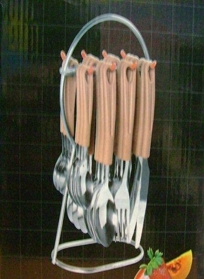 Ekdant 24 pcs Cutlery Set with Steel Stand - Combination of Style with Durability - Image 2