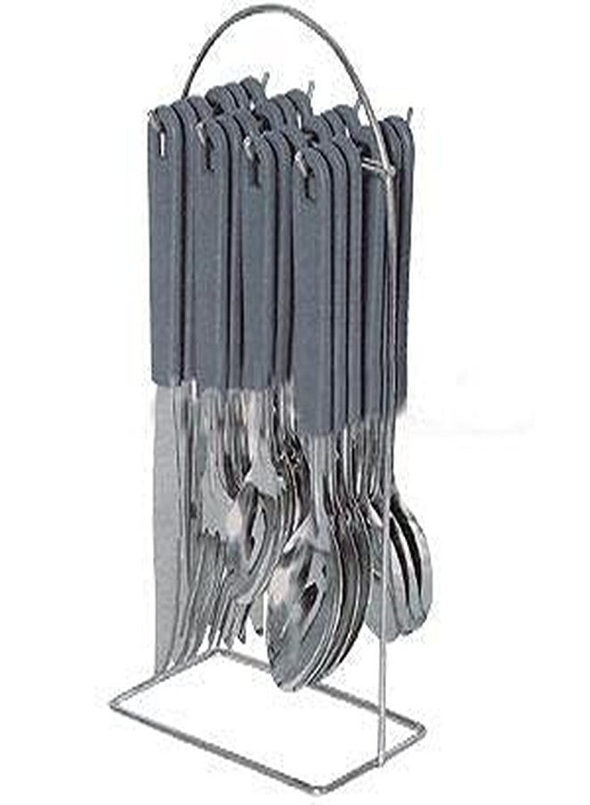 Ekdant 24 pcs Cutlery Set with Steel Stand - Combination of Style with Durability - Image 1