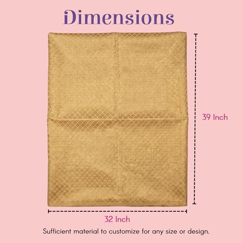 LoveNspire Unstitched Golden Blouse Pieces for Women Saree, Pooja, Housewarming & Indian Return Gifts 10Pcs - Image 5
