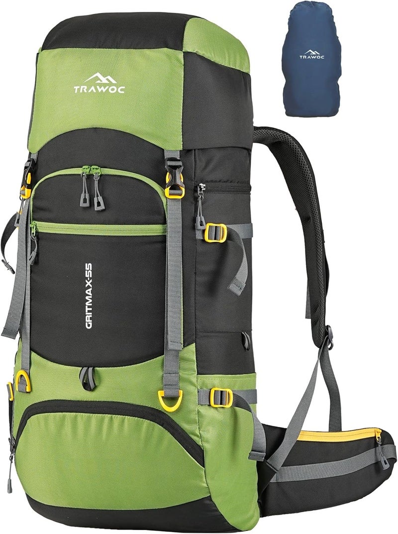 TRAWOC GRITMAX 55L Travel Backpack for Hiking and Camping - Image 1