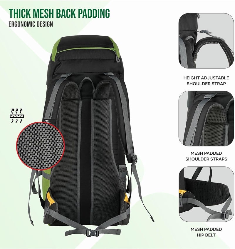 TRAWOC GRITMAX 55L Travel Backpack for Hiking and Camping - Image 3