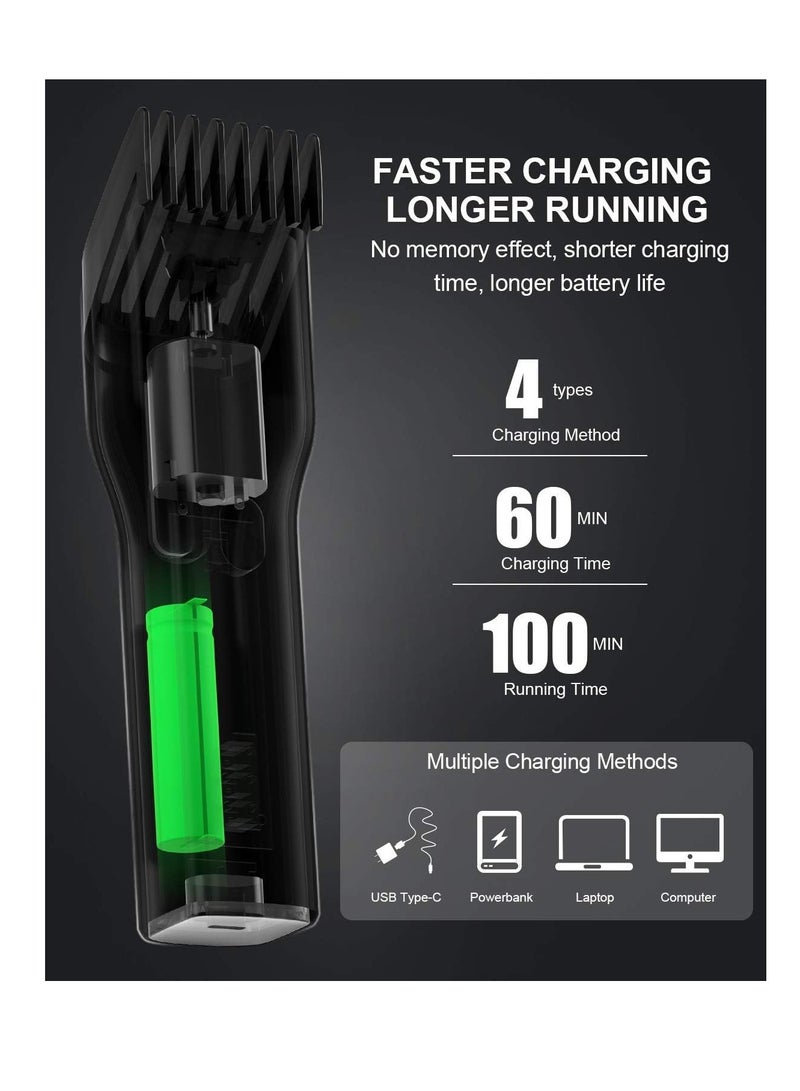 Enchen Hair Clippers Professional Cordless Hair Beard Trimmer All-in-one Hair Cutting Kit Electric Barber Clippers Rechargeable Haircut Machine Men Women Baby (Black) - Image 4