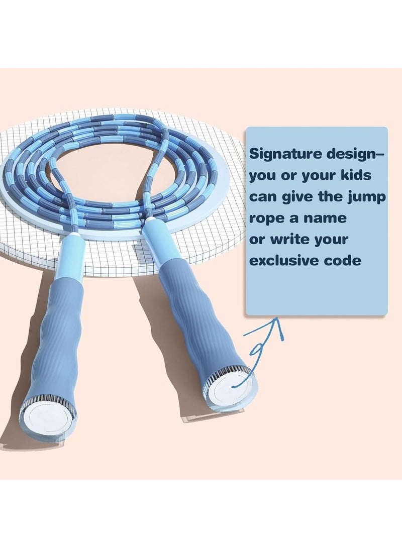ماسكابوني لينة حبة حبل الطفر ، قابل للتعديل غير متشابكة حبل الطفر ، مع لينة المضادة للانزلاق مقبض ، 9.2 قدم الأطفال القفز على الحبل ، ومناسبة للرجال والنساء والأطفال اللياقة البدنية ، والتدريب ، 2 قطعة - Image 2