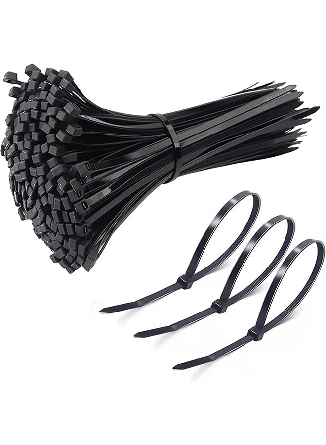 Nylon cable tie, Cable Zip Ties Plastic Wire, Easy to use, high temperature resistant High tensile strength Ties for Home,Office,Garden,Workshop. （Black, 100 pieces） - Image 1